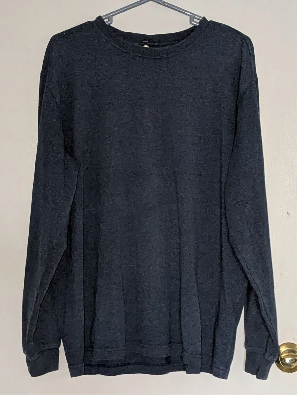 Carhartt Sleeve Logo Long Sleeve Crew Neck Workwear Top Size Large